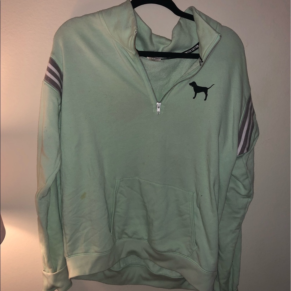Mint green VS PINK half zip